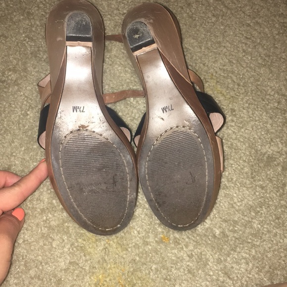 Leather B Makowsky wedges size 7.5 - Picture 2 of 5